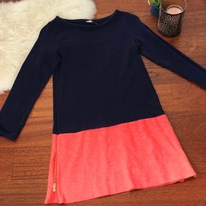 JCrew midi two tone dress